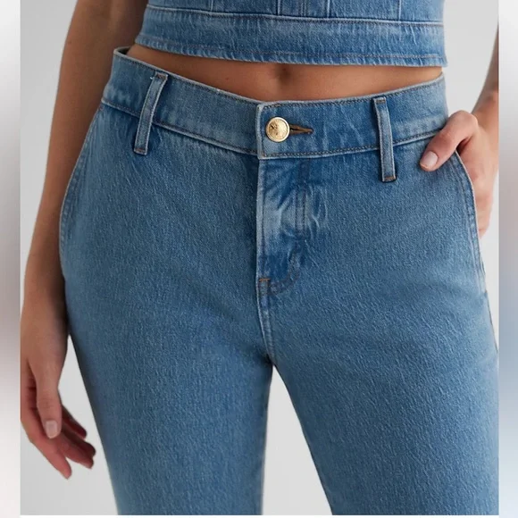 Express Blue Flare & Wide Leg Jeans - Picture 2 of 10